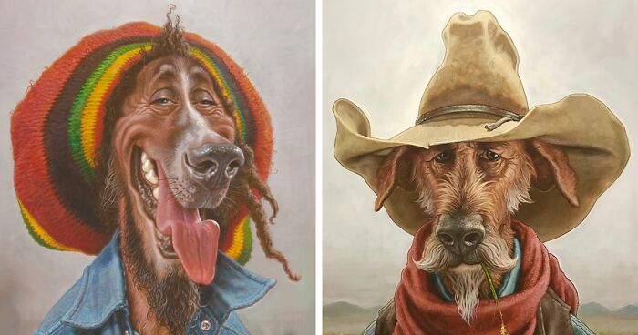 These Celebrity-Inspired Dog Portraits By Sebastian Krüger Are Equal Parts Funny And Brilliant (17 Pics)