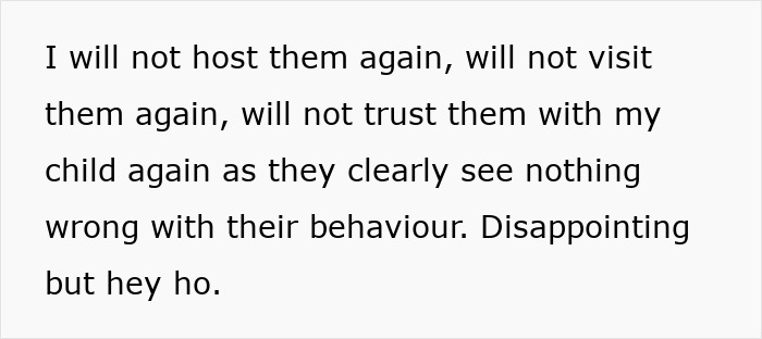 Woman furious note saying she will not host or trust relatives again after they laughed at her toddler Woman furious note saying she will not host or trust relatives again after they laughed at her toddler