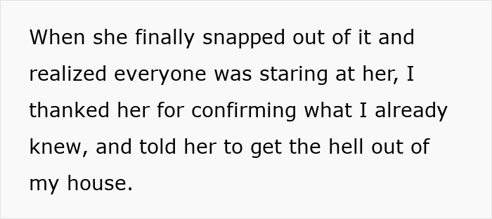 Text excerpt about a guy realizing his girlfriend is cheating with his roommate and confronting her to leave his house.