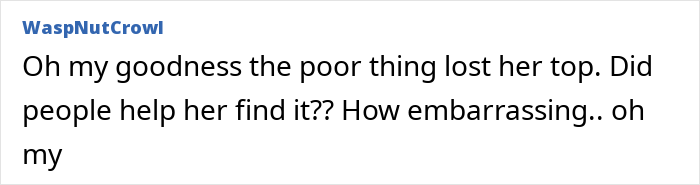 Comment about Heidi Klum losing her top at a beach outing, user calls it embarrassing