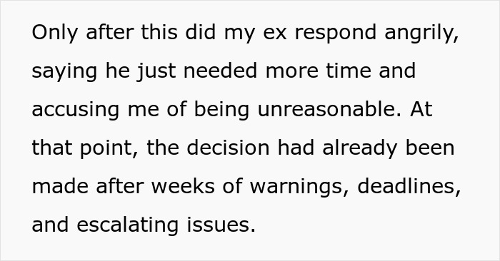 Text showing a woman struggling with her ex&rsquo;s dog and threatening to take it to a shelter amid unresolved conflicts.