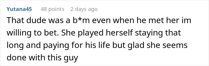 Online comment discussing a woman upset over her ex&rsquo;s dog and threatening to take it to a shelter.