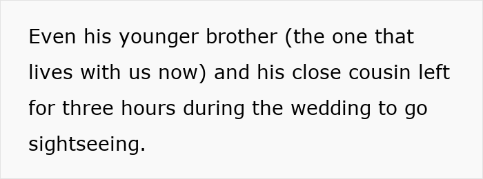 Text excerpt discussing husband&rsquo;s relatives living with couple and conflicts over housing his mother.