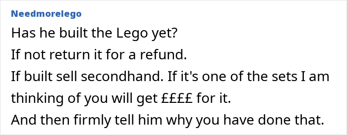 Text post about feeling ungrateful for gifts from husband with advice on how to handle abhorrent gift situations.