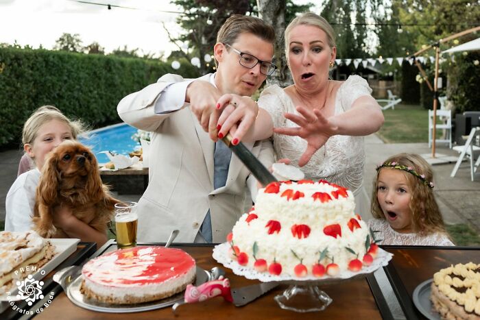 Cut The Cake. Carefully. Very Carefully. Photo By Denise Motz