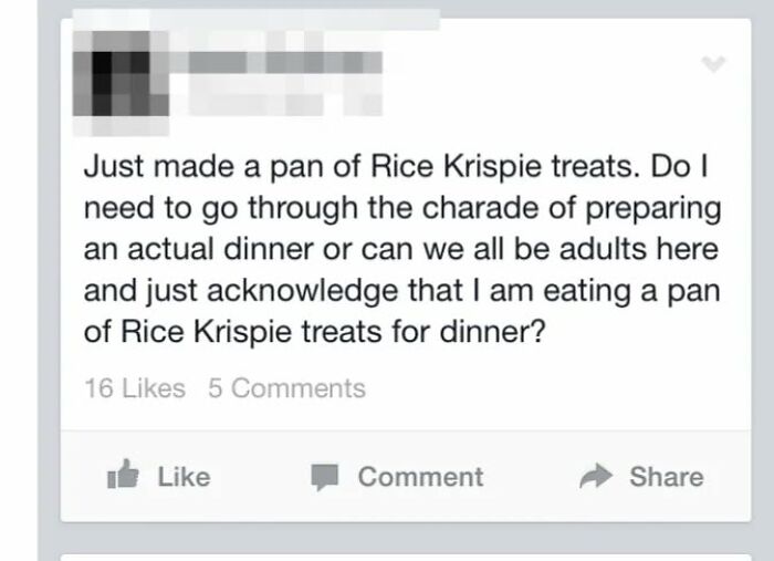 Social media post humorously questions dinner choices, highlighting feminist posts that call out the patriarchy with zero mercy.