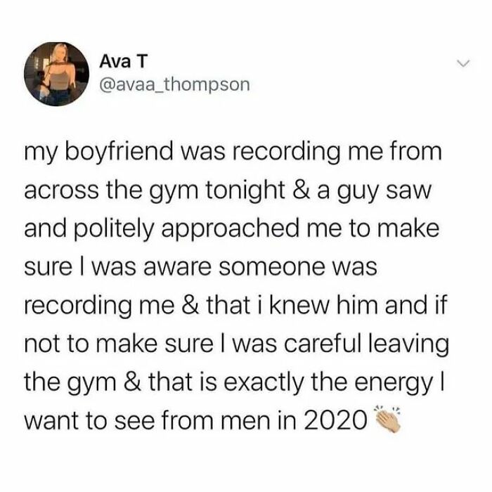 Social media post highlighting feminist posts that call out the patriarchy, focusing on awareness and respectful behavior.