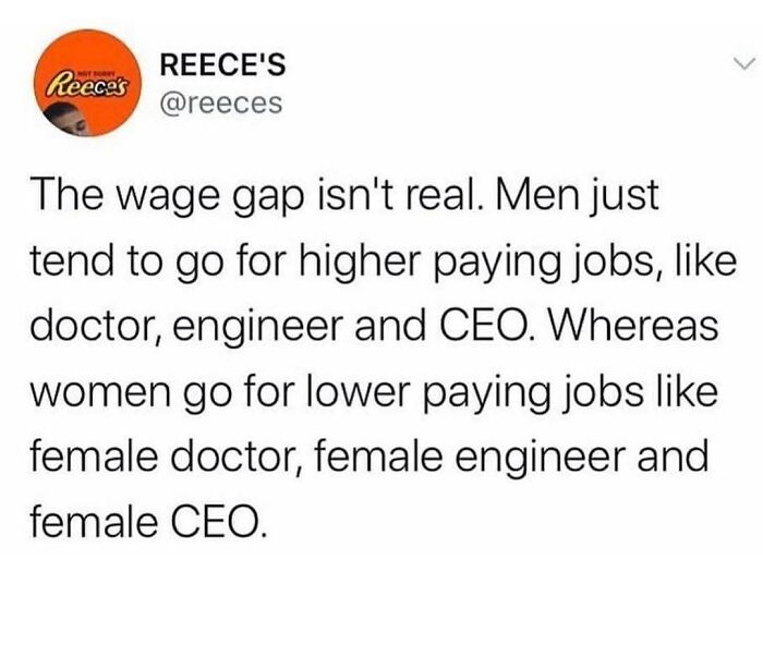 Social media post challenging the wage gap myth, highlighting feminist posts calling out patriarchy with strong messages.