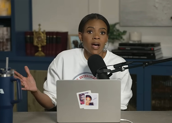 Forensics expert discussing evidence about Kurt Cobain's passing in a podcast setting with a laptop and microphone.