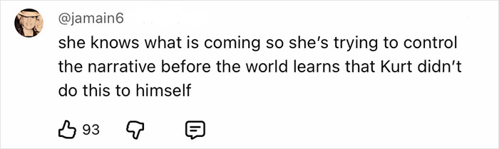 Social media comment claiming evidence proves Kurt Cobain's passing was not self-inflicted amid ongoing narrative control. Social media comment claiming evidence proves Kurt Cobain's passing was not self-inflicted amid ongoing narrative control.