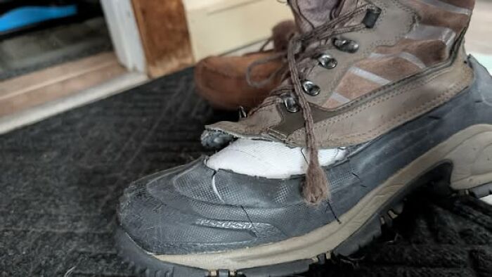 Boots Exploded During First Big Snow Of The Year