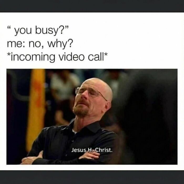 Man reacting with frustration during incoming video call, capturing the humor of funny memes with randomness.