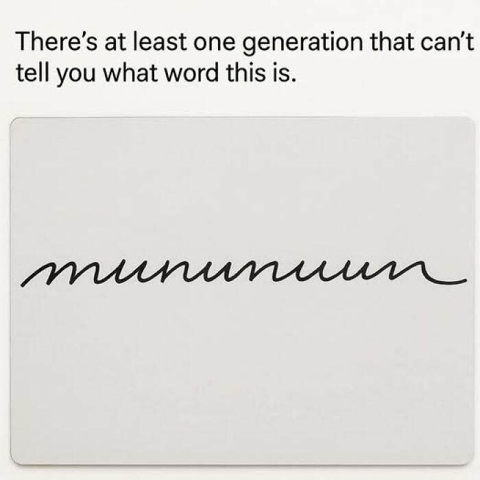 Handwritten text challenging readers to identify a confusing word, illustrating people breaking their brain understanding.