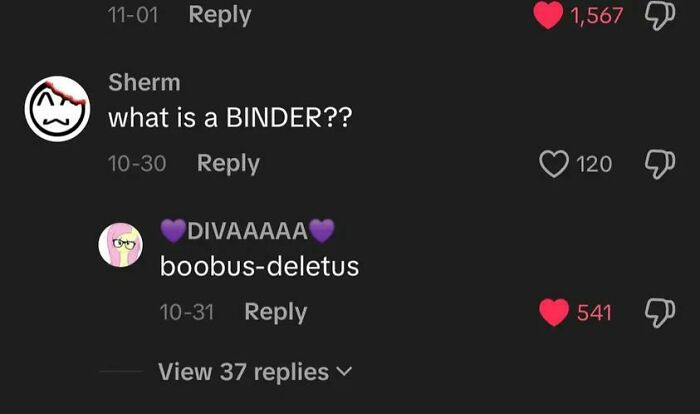 Screenshot of weird and funny TikTok comments with users asking unusual questions and humorous replies.