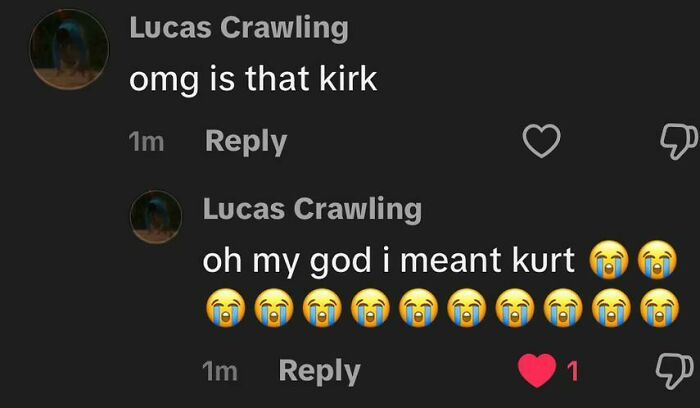 TikTok comment thread showing a funny and weird mix-up, highlighting unhinged TikTok comments in a casual style.