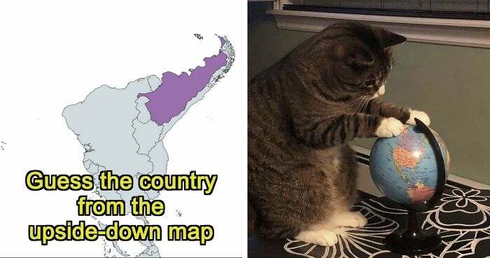 From France To Japan: 33 Rotated Country Maps That Only Geography Geniuses Will Identify