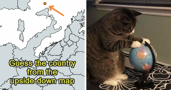 From France To Japan: 33 Rotated Country Maps That Only Geography Geniuses Will Identify