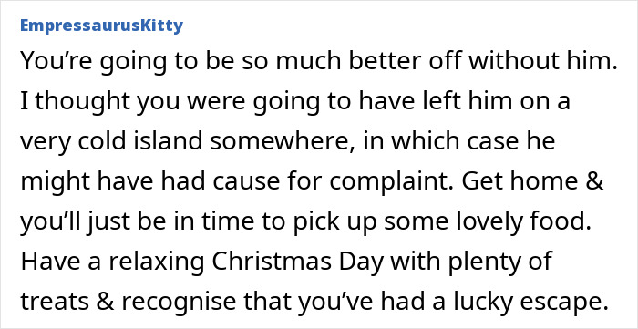 Comment on social media discussing a guy&rsquo;s food shopping issues and his girlfriend ditching him over coping methods.