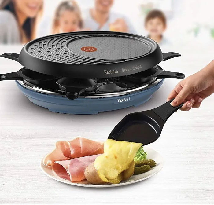 Raclette grill, a unique household item shared by 100 people that exists mostly in specific countries worldwide.