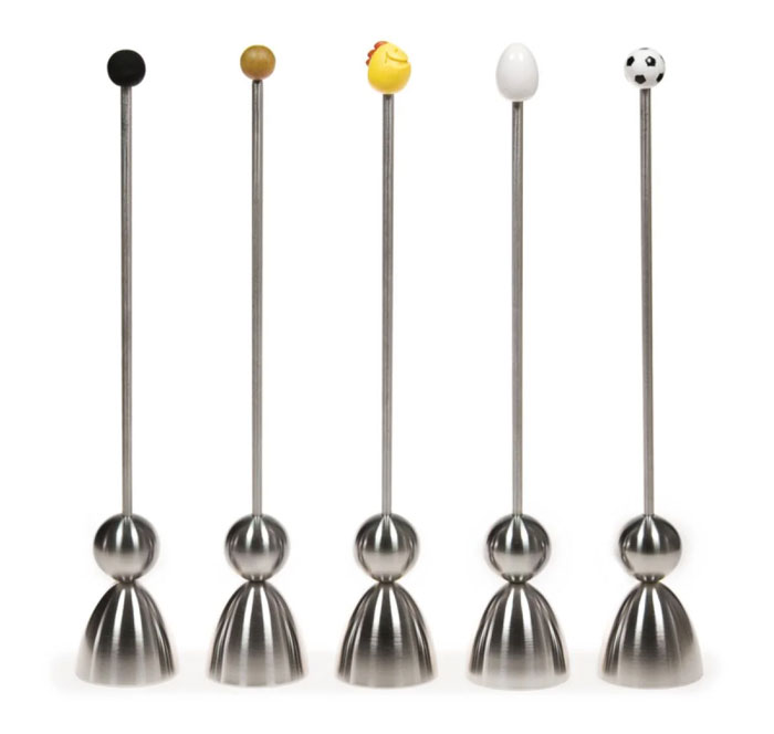 Set of unique household items with decorative tops, showcasing rare designs shared by 100 people from different countries.