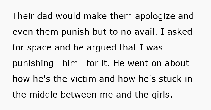 Text showing a woman sharing a conversation with her husband about their stepdaughters&rsquo; gift pushing her to her limits.