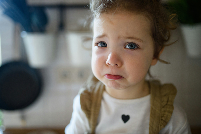 Sad toddler with blue eyes looking upset after guy says the absolute wrong thing about late BIL at Thanksgiving gathering Sad toddler with blue eyes looking upset after guy says the absolute wrong thing about late BIL at Thanksgiving gathering