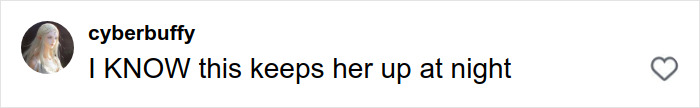 Comment by cyberbuffy stating I KNOW this keeps her up at night, reacting to Margot Robbie's underwater cover shoot roast Comment by cyberbuffy stating I KNOW this keeps her up at night, reacting to Margot Robbie's underwater cover shoot roast