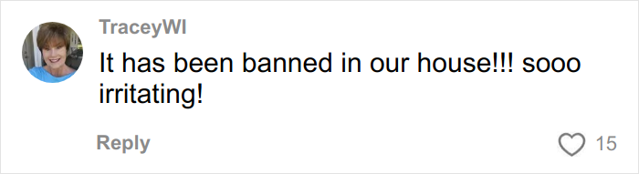 Screenshot of a social media comment expressing irritation about overused slang words to be banished in 2026.