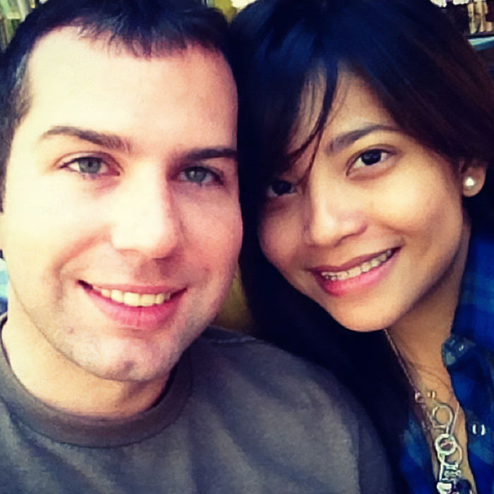 Minneapolis ICE agent smiling with a woman, breaking silence after crowdfunding support in an informal close-up photo.