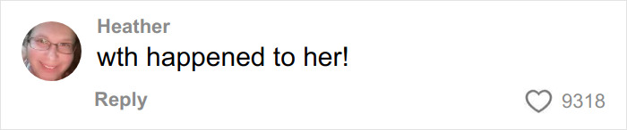 Comment from Heather expressing concern, showing a profile picture of a woman with glasses and short hair.