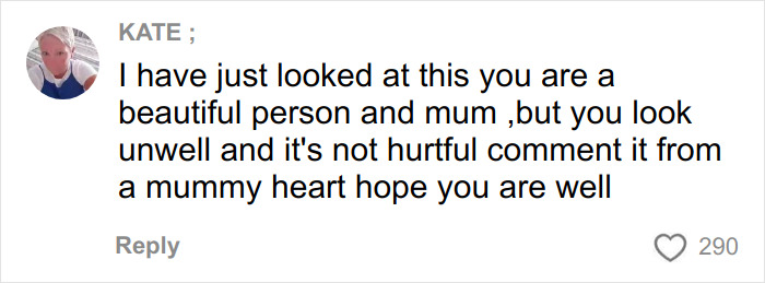 Comment from a fan urging Kelly Osbourne to seek help after fans express concern about her health in recent video. Comment from a fan urging Kelly Osbourne to seek help after fans express concern about her health in recent video.