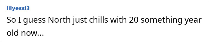 Comment about North West interacting with adults, highlighting Kim Kardashian being slammed for it.