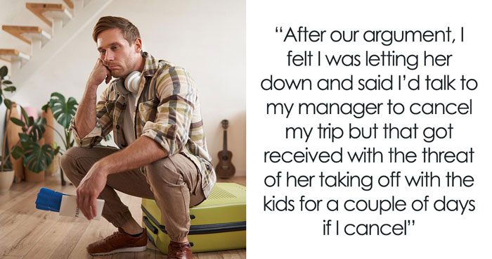 Dad Leaves For Work For 48 Hours, Wife Left Home With 3 Kids Treats It Like He Booked A Solo Vacay