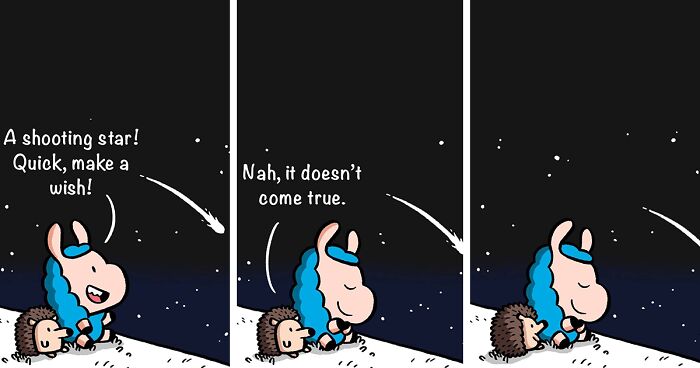 21 Wholesome Comics By Chris Yang About A Llama And A Hedgehog’s Friendship