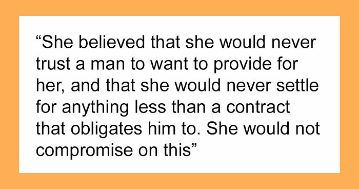 Woman Forces BF To Sign A Contract That Would Give Her A Share Of His Income For The Rest Of His Life