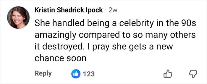 Comment praising Britney Spears&rsquo; resilience as a 90s celebrity and hoping she gets a new chance soon.