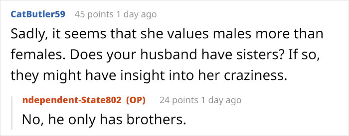 Reddit comment screenshot about Mom Takes Her Baby storming off from MIL after she tried to take over feeding. Reddit comment screenshot about Mom Takes Her Baby storming off from MIL after she tried to take over feeding.