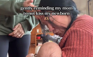 Woman ‘Gently Reminds’ Baby’s Grandma Not To Kiss Him, Sparks Huge Discussion About Consent