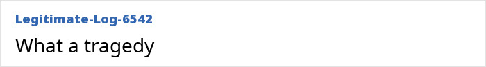 Text reading "What a tragedy" in black font on a white background with a blue username above discussing Tommy Lee Jones daughter's passing. Text reading "What a tragedy" in black font on a white background with a blue username above discussing Tommy Lee Jones daughter's passing.