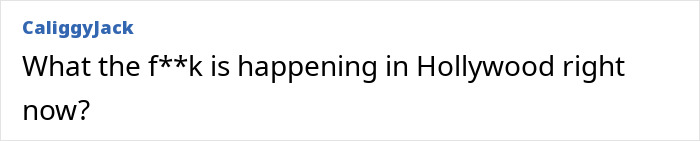 Text post from user CaliggyJack asking what is happening in Hollywood right now, expressing confusion about recent events related to Tommy Lee Jones’ daughter Victoria. Text post from user CaliggyJack asking what is happening in Hollywood right now, expressing confusion about recent events related to Tommy Lee Jones’ daughter Victoria.