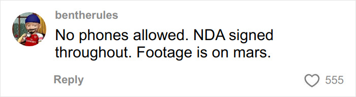 Comment on social media post about Victoria Beckham’s inappropriate dance at Brooklyn and Nicola’s wedding, with 555 likes. Comment on social media post about Victoria Beckham’s inappropriate dance at Brooklyn and Nicola’s wedding, with 555 likes.