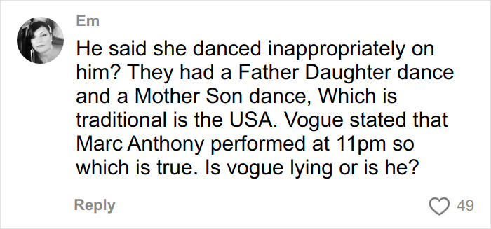 Comment discussing wedding guest revealing new details of Victoria Beckham’s inappropriate dance at Brooklyn and Nicola’s wedding. Comment discussing wedding guest revealing new details of Victoria Beckham’s inappropriate dance at Brooklyn and Nicola’s wedding.