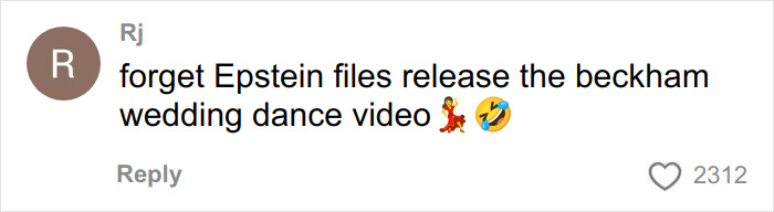 Comment about wedding guest revealing new details of Victoria Beckham&rsquo;s inappropriate dance at Brooklyn and Nicola&rsquo;s wedding.