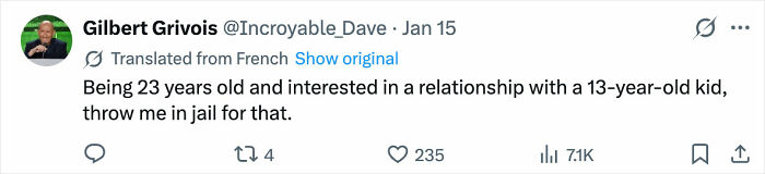 Screenshot of a social media post discussing an Olympic gold medalist charged with a crime against his former coach’s daughter.