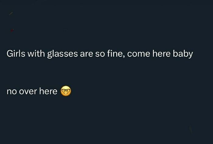 Text meme with glasses emoji expressing affection, part of loving memes to send to your girlfriend to feel appreciated.