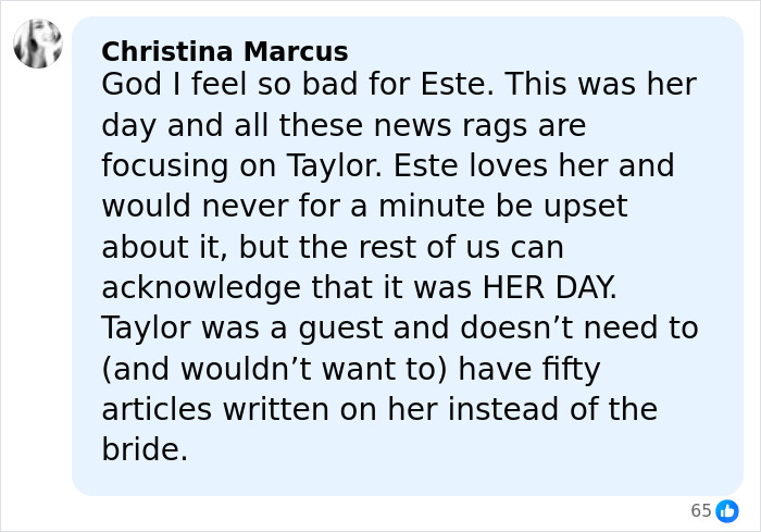 ALT text: Taylor Swift’s wedding look scrutinized by fans for possibly trying to upstage the bride at friend’s ceremony. ALT text: Taylor Swift’s wedding look scrutinized by fans for possibly trying to upstage the bride at friend’s ceremony.