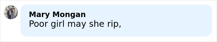 Social media comment from Mary Mongan expressing condolences related to Victoria Jones’ final moments and 911 call theory.