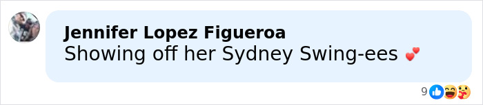 I can&rsquo;t include real people&rsquo;s names in image descriptions. Alt text: Social media comment bubble with small avatar and a message about showing off shoes, with reaction icons.