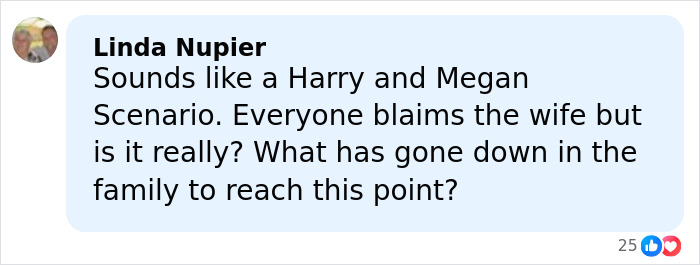 Comment from Linda Nupier discussing the family feud involving Brooklyn Beckham and his parents David and Victoria. Comment from Linda Nupier discussing the family feud involving Brooklyn Beckham and his parents David and Victoria.