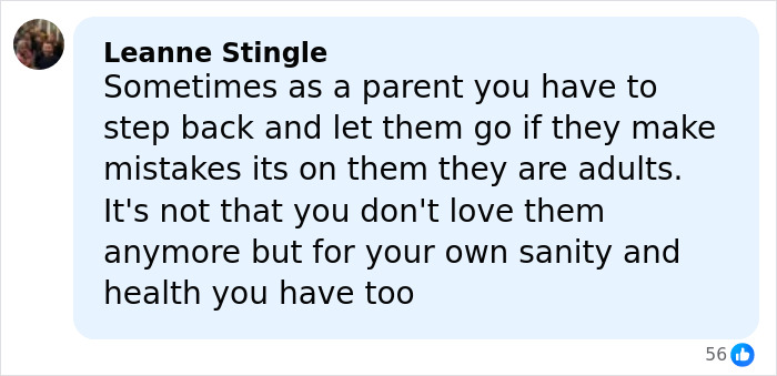 Comment on social media discussing parenting and letting children go, related to Brooklyn Beckham family feud and legal letter. Comment on social media discussing parenting and letting children go, related to Brooklyn Beckham family feud and legal letter.